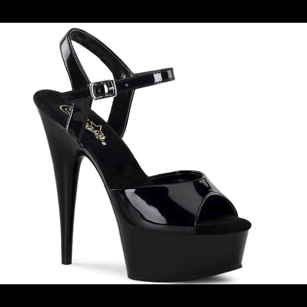 BRAND NEW Black Platform Stilletos Size 9
